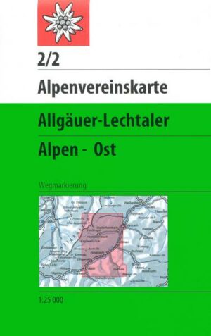 DAV Alpenvereinskarte 02/2 Allgäuer - Lechtaler Alpen Ost 1 : 25 000