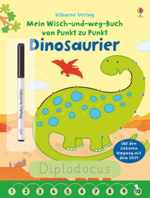 Mein Wisch-und-weg-Buch von Punkt zu Punkt: Dinosaurier