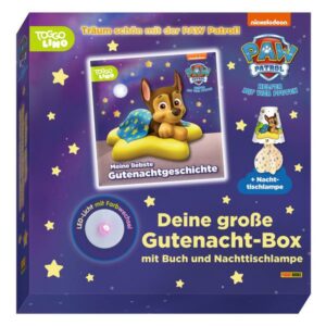 PAW Patrol: Deine große Gutenacht-Box mit Buch und Nachttischlampe