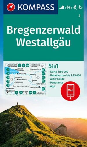 KOMPASS Wanderkarte 2 Bregenzerwald