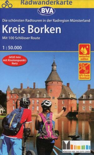 Radwanderkarte BVA Die schönsten Radtouren in der Radregion Münsterland - Kreis Borken