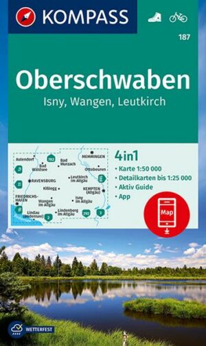 KOMPASS Wanderkarte 187 Oberschwaben