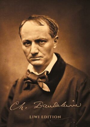 Notizbuch für Autorinnen und Autoren - schön gestaltet mit Leseband - A5 Hardcover liniert - 'Charles Baudelaire' - 100 Seiten 90g/m² -