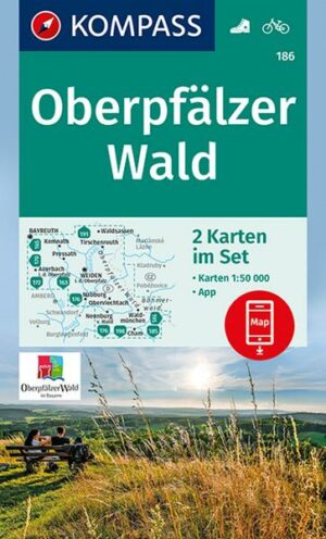 KOMPASS Wanderkarte 186 Oberpfälzer Wald