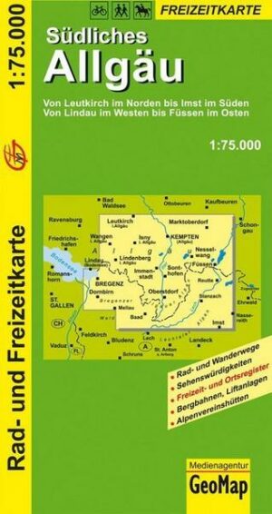 Südliches Allgäu - Rad- und Freizeitkarte 1 : 75 000