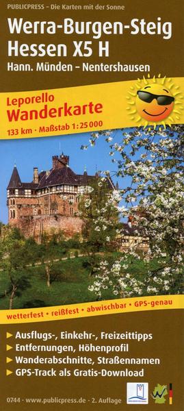 Wanderkarte Werra-Burgen-Steig Hessen X5 H