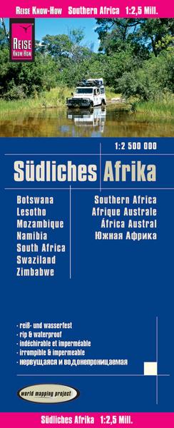 Reise Know-How Landkarte Südliches Afrika (1:2.500.000) : Botswana
