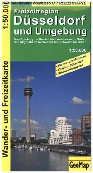 Radwanderkarte Düsseldorf und Umgebung 1 : 50 000