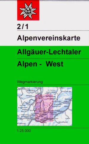 DAV Alpenvereinskarte 02/1 Allgäuer - Lechtaler Alpen - West 1 : 25 000