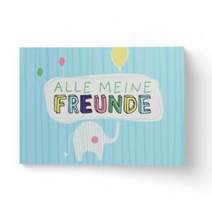 Alle meine Freunde | Hochwertiges Freundebuch für Mädchen und Jungen zum Ausfüllen und Ausmalen im DIN A5-Format