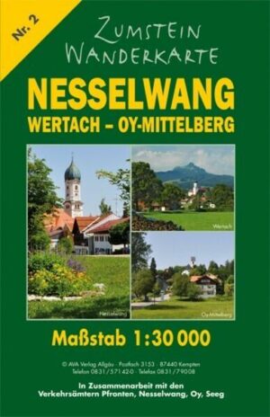Zumstein Wanderkarte Nesselwang - Wertach - Oy-Mittelberg
