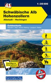 KuF Deutschl.Outdoorkarte 41 Schwäb. Alb Hohenz./LZ bis 2016