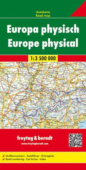 Europa 1 : 3 500 000. Autokarte physisch