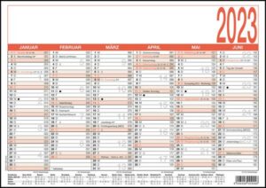 Arbeitstagekalender 2023 - A5 (21 x 14