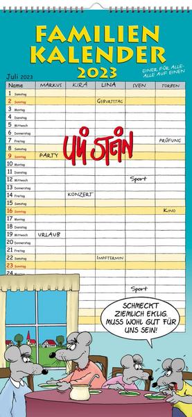 Uli Stein – Familienkalender 2023: Familienplaner mit 5 Spalten