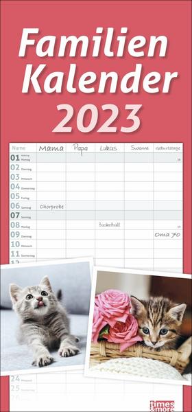 Times&more Katzen Familienplaner 2023