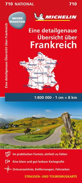 Michelin Frankreich (800K). Straßen- und Tourismuskarte 1:800.000