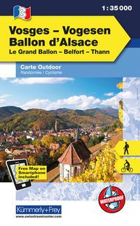 KuF Elsass / Vogesen Outdoorkarte 3 Elsass - Ballon d'Alsace