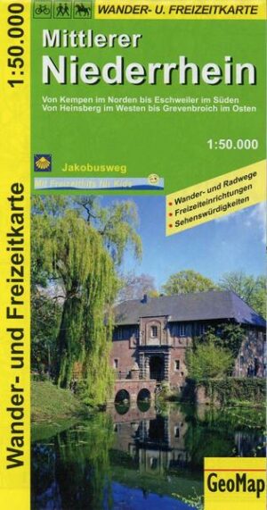 Mittlerer Niederrhein Wander- und Freizeitkarte 1:50.000