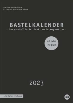 Premium-Bastelkalender schwarz A4 2023