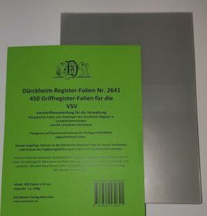 450 DürckheimRegister® -FOLIEN für die VSV-Bayern