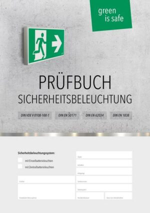 Prüfbuch für Sicherheitsbeleuchtungssysteme