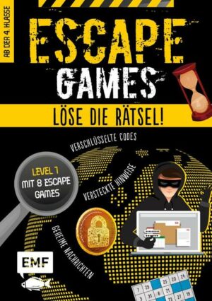 Escape Games Level 1 (gelb) – Löse die Rätsel! – 8 Escape Games ab der 4. Klasse