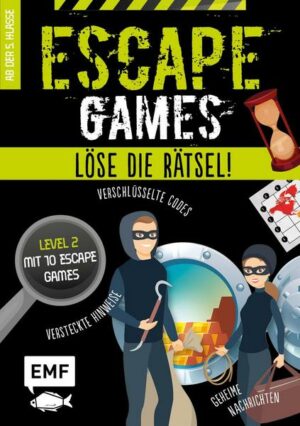 Escape Games Level 2 (grün) – Löse die Rätsel! – 10 Escape Games ab der 5. Klasse