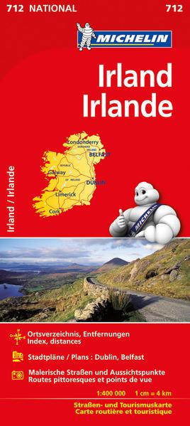 Michelin Nationalkarte Irland 1 : 400 000