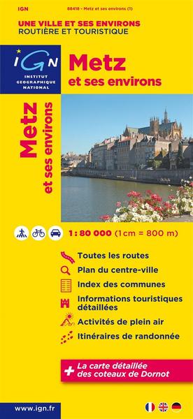 Metz mit Umgebung Freizeitkarte