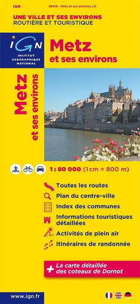 Metz mit Umgebung Freizeitkarte