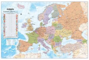 Politische Europakarte 1:10.350.000 als Poster