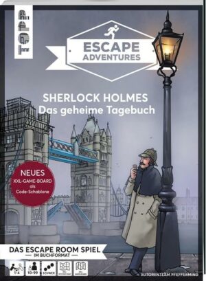 Escape Adventures – Sherlock Holmes: Das geheime Tagebuch (NEUE Codeschablone für mehr Rätselspaß)