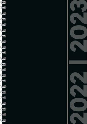 Collegetimer Black Label 2022/2023 - Schüler-Kalender A5 (15x21 cm) - schwarz - Ringbindung - Weekly - 224 Seiten - Terminplaner - Alpha Edition