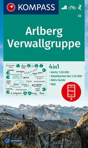 KOMPASS Wanderkarte 33 Arlberg