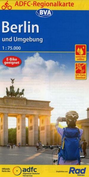 ADFC-Regionalkarte Berlin und Umgebung mit Knotenpunktnetz 1:75.000