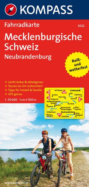 KOMPASS Fahrradkarte Mecklenburgische Schweiz - Neubrandenburg