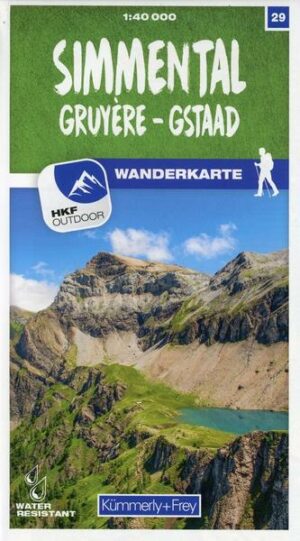 Simmental / Gruyère - Gstaad 29 Wanderkarte 1:40 000 matt laminiert
