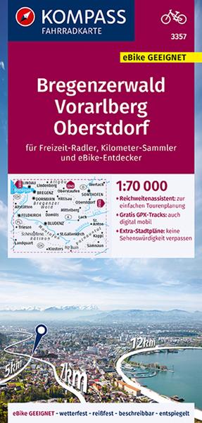 KOMPASS Fahrradkarte 3357 Bregenzerwald