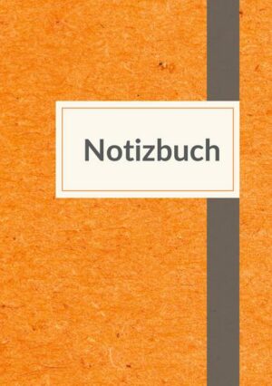Notizbuch A5 liniert - 100 Seiten 90g/m² - Soft Cover orange meliert -