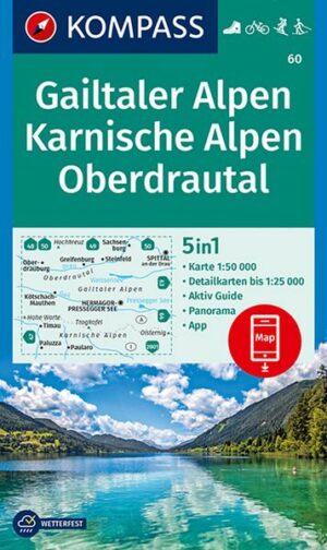 KOMPASS Wanderkarte 60 Gailtaler Alpen