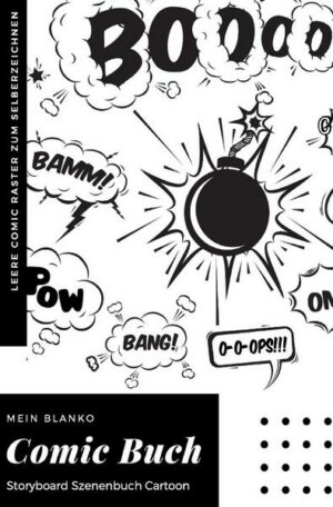 Mein Blanko Comic Buch Storyboard Szenenbuch Cartoon Leere Comic Raster zum Selberzeichnen