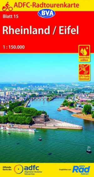 ADFC-Radtourenkarte 15 Rheinland /Eifel 1:150.000