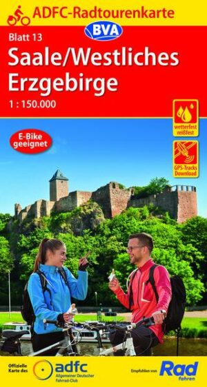 ADFC-Radtourenkarte 13 Saale /Westliches Erzgebirge 1:150.000