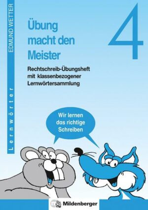 Übung macht den Meister. Rechtschreib-Übungsheft 4. Druckschrift. RSR