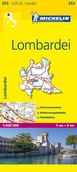 Michelin Lokalkarte Lombardei 1 : 200 000