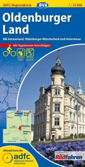 ADFC-Regionalkarte Oldenburger Land mit Tagestouren-Vorschlä