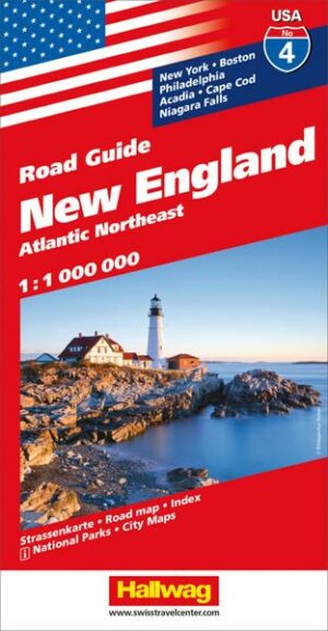Hallwag USA Road Guide 04 New England 1 : 1.000.000