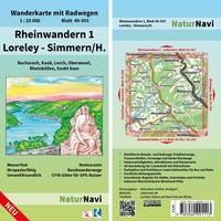 Rheinwandern 1 - Loreley - Simmern/H. 1:25 000