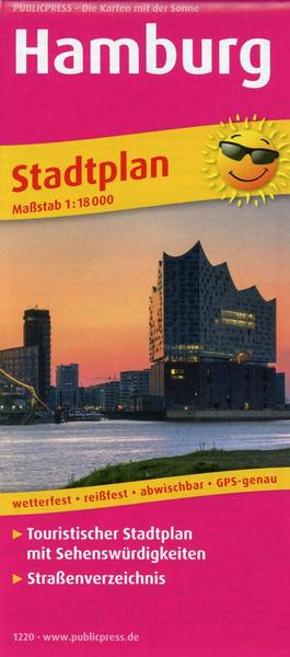 Hamburg. Stadtplan 1:18 000
